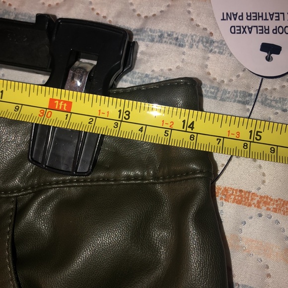 Green Faux Leather Pants - Picture 14 of 15